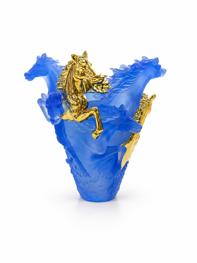 Aouj Luxury Blue/Gold Horse Mabkhara