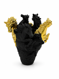 Aouj Luxury Black/Gold Horse Mabkhara