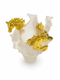 Aouj Luxury White/Gold Horse Mabkhara