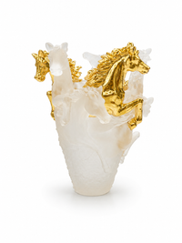 Aouj Luxury White/Gold Horse Mabkhara