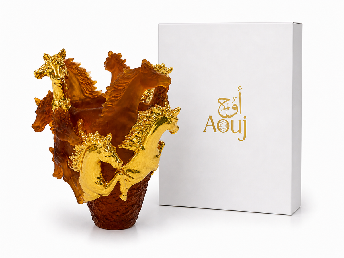 Aouj Luxury Amber/Gold Horse Mabkhara