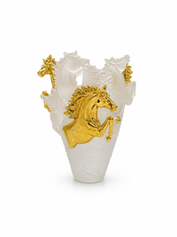 Aouj Luxury White/Gold Horse Mabkhara