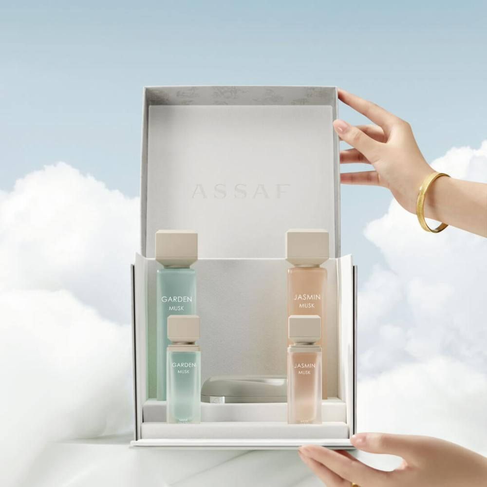 Assaf Musk Gift Set - Garden Musk 125ml + 25ml & Yasmin Musk 125ml + 25ml & Powder